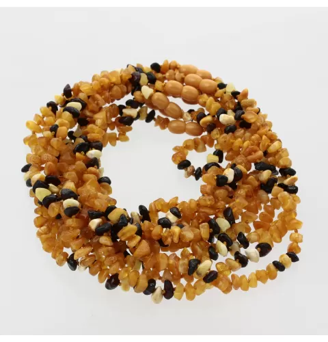 10 Multi NUGGETS Baltic amber teething Baby necklaces
