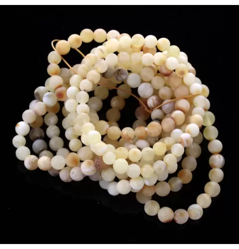 10 Raw Milk Stretch ROUND Baltic amber bracelets 19cm