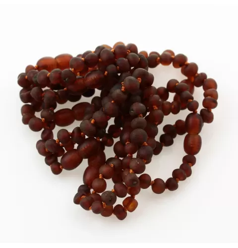 10 Raw Cognac BAROQUE Baltic amber teething bracelets 12cm