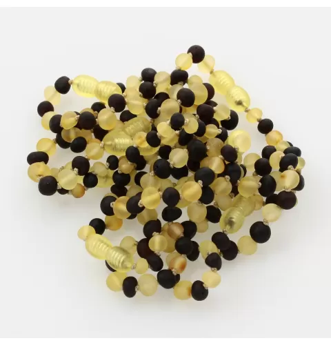 10 Raw Multi BAROQUE Baltic amber teething bracelets 14cm