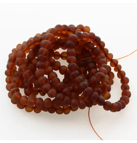 10 Raw Cognac Stretch BAROQUE Baltic amber adult bracelets 19cm