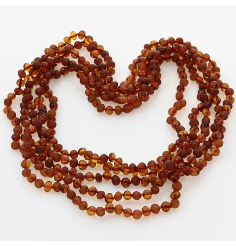5 BAROQUE beads Baltic amber adult necklaces 55cm