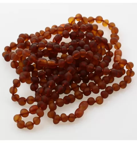 10 Raw Cognac BAROQUE Baltic Amber Bracelet 19cm
