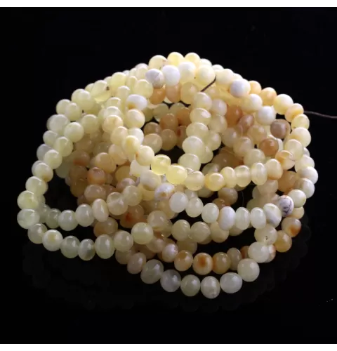 10 Milk BAROQUE Baltic amber adult stretch bracelets 19cm