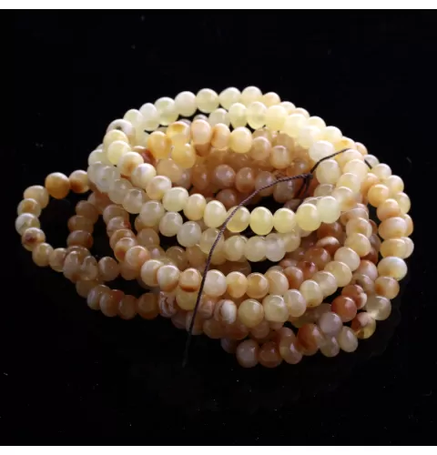 10 Milk BAROQUE Baltic amber adult stretch bracelets 19cm