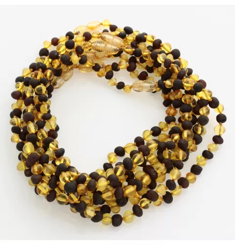9 Multi BAROQUE teething Baltic amber necklaces 32cm