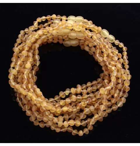 10 Raw Honey BAROQUE teething Baltic amber necklaces 32cm
