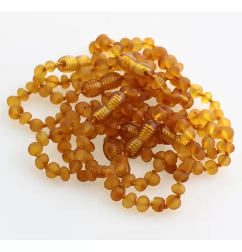 10 Raw Honey BAROQUE Baltic amber teething bracelets 12cm