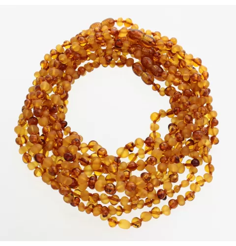 10 Multi BAROQUE teething Baltic amber necklaces 32cm