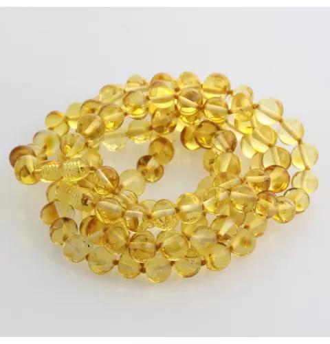 5 Big Lemon BAROQUE Baltic amber adult bracelets 20cm