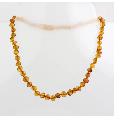 Honey BAROQUE Baltic amber teething necklace 32cm