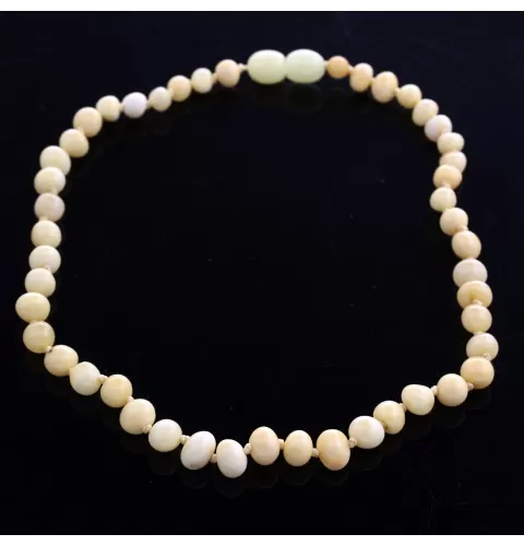 Milk Baltic Amber Teething Necklace For Babies 32cm