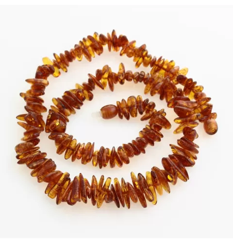 Cognac CHIPS Baltic amber necklace 46cm