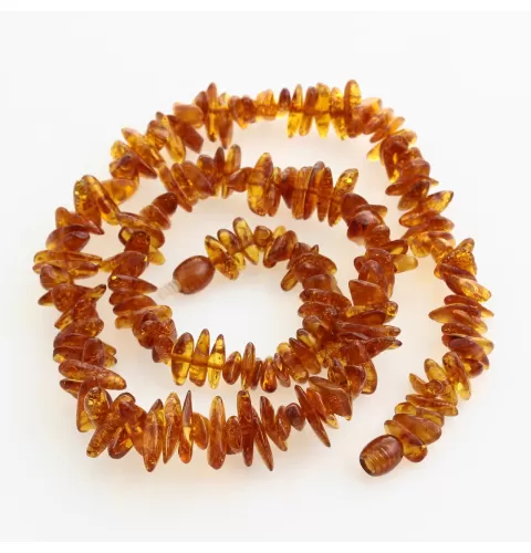 Cognac CHIPS Baltic amber necklace 46cm
