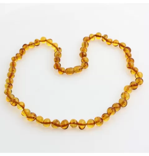 Honey BAROQUE Baltic amber necklace 47cm