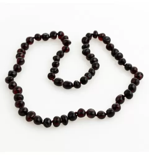Cherry BAROQUE Baltic amber necklace 47cm