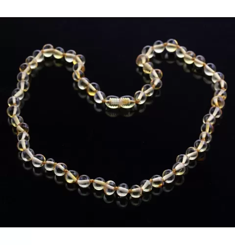 Lemon BAROQUE Baltic amber adult necklaces 46cm