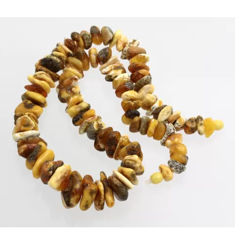 Large marble beads Baltic amber necklace 61cm