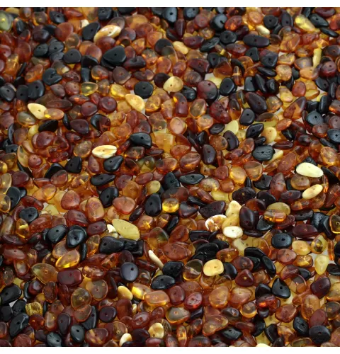 Natural Mix CHIPS Baltic amber holed loose beads