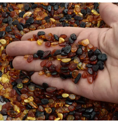Natural Mix CHIPS Baltic amber holed loose beads