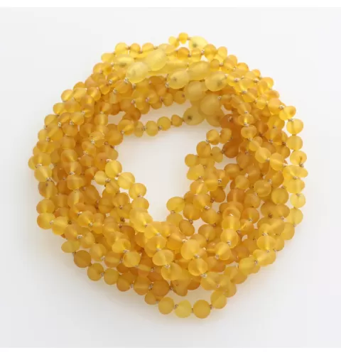 10 Raw Honey Pop BAROQUE teething Baltic amber necklaces 28cm