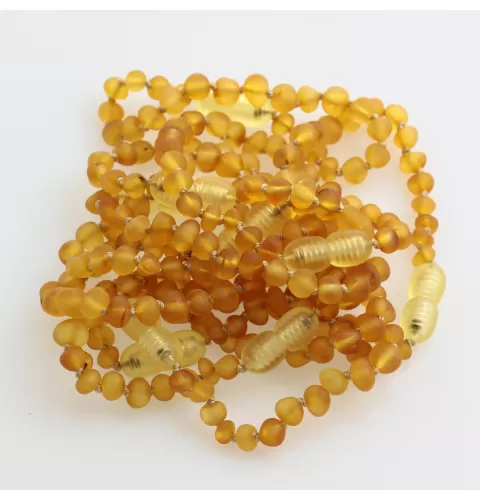 10 Raw Honey BAROQUE Baltic amber teething bracelets 14cm