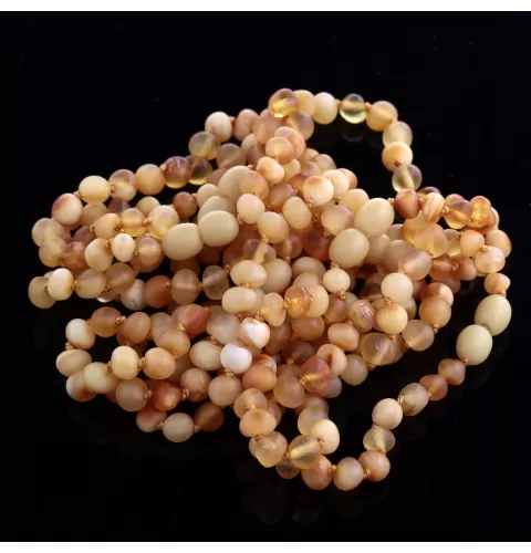 10 Raw Mix BAROQUE teething Baltic amber bracelets 16cm