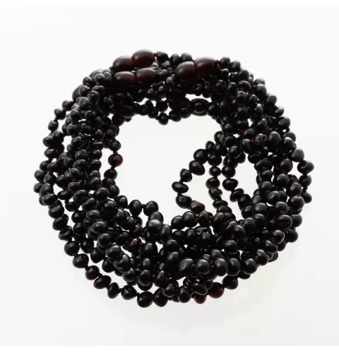 10 Cherry BAROQUE teething Baltic amber necklaces 28cm