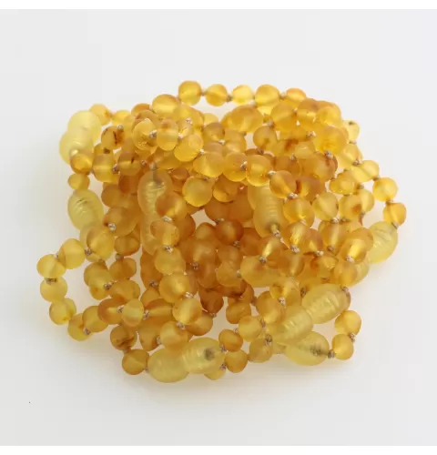 10 Raw Lemon BAROQUE Baltic amber teething bracelets 14cm