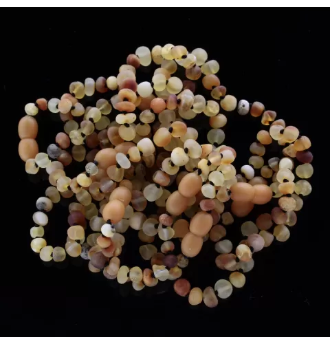 10 Raw Mix BAROQUE Baltic amber teething bracelets 16cm