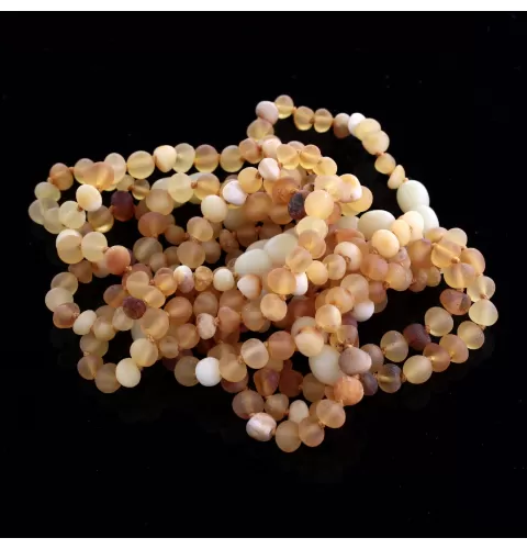 10 Raw Mix BAROQUE Baltic amber teething bracelets 16cm