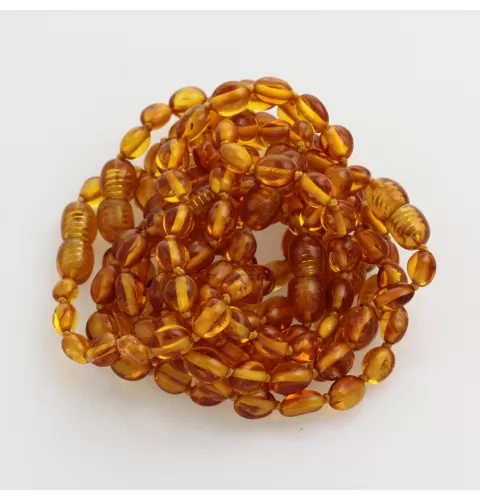 10 Honey BEANS Baltic amber teething Baby bracelets 14cm