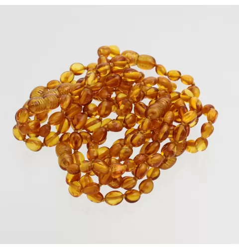 10 Honey BEANS Baltic amber teething Baby bracelets 14cm