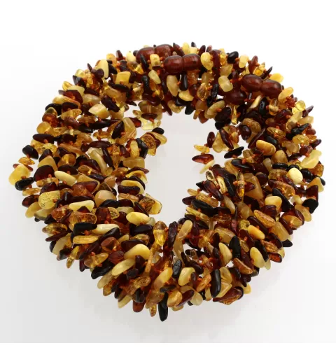 10 Multi CHIPS Baltic amber teething Baby necklaces 32cm