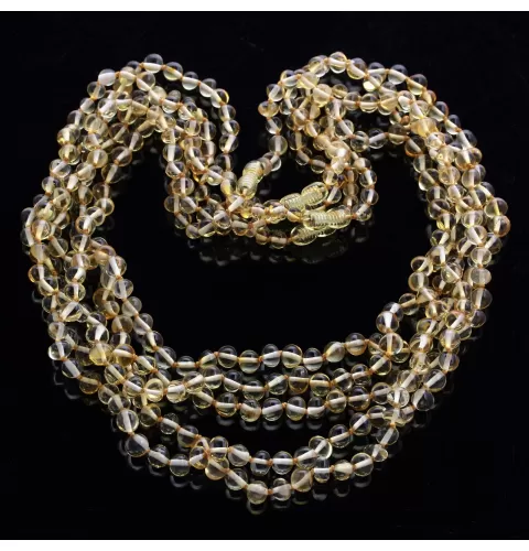 5 Lemon BAROQUE Baltic amber adult necklaces 55cm