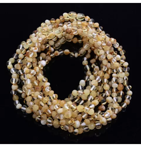 10 Multi BAROQUE teething Baltic amber necklaces 32cm
