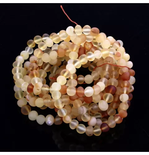 10 Raw Mix BAROQUE Baltic Amber Stretchy Bracelet 19cm
