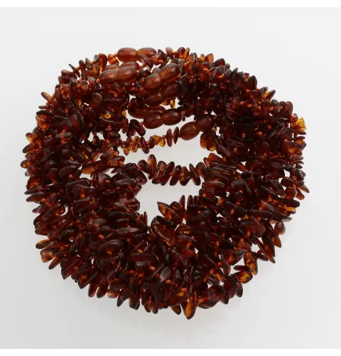 10 Cognac CHIPS Baltic amber teething necklaces 32cm