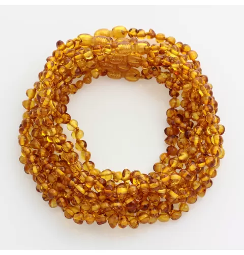 10 Honey POP BAROQUE Baltic amber teething necklaces 28cm