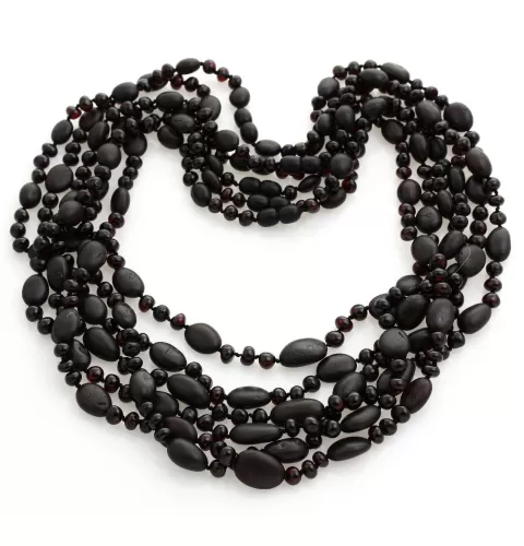 5 Cherry BEANS n NUGGETS Baltic amber necklaces 55cm