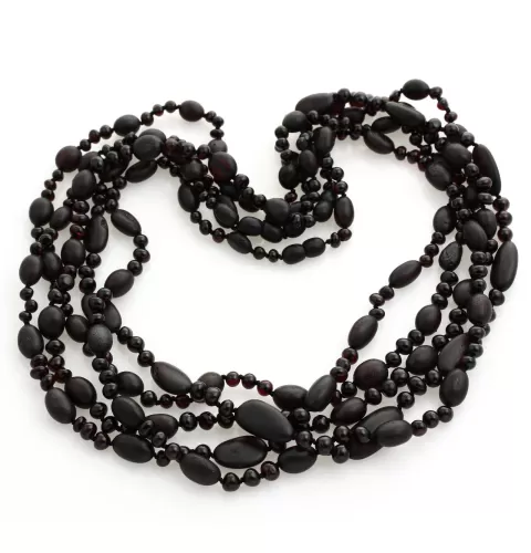 5 Cherry BEANS n NUGGETS Baltic amber necklaces 55cm