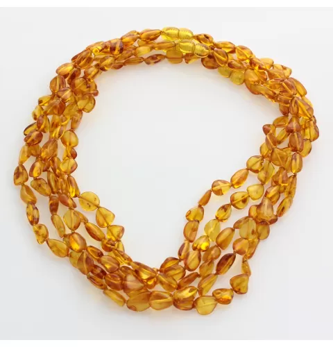 5 Honey BEANS Baltic amber adult necklaces 47cm