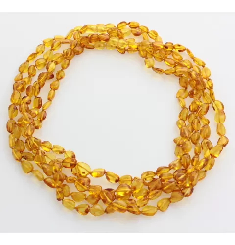 5 Honey BEANS Baltic amber adult necklaces 50cm