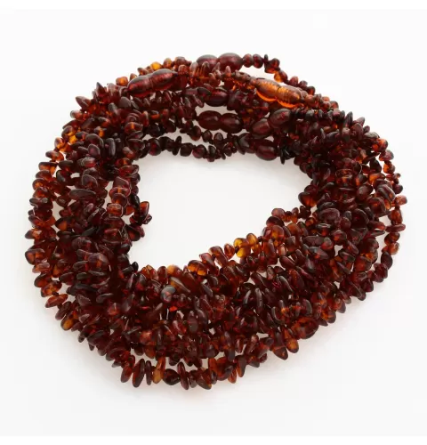 10 Ruby CHIPS Baby teething Baltic amber necklaces 33cm