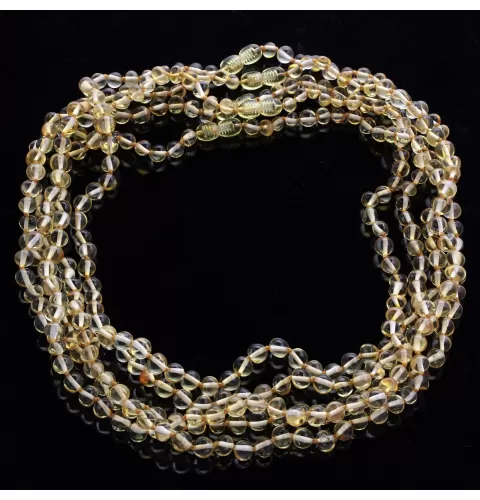 5 Lemon BAROQUE beads Baltic amber adult necklaces 50cm