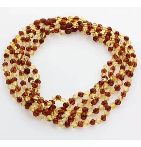 5 Multi BAROQUE Baltic amber adult necklaces 45cm