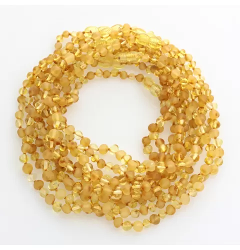 10 Multi BAROQUE teething Baltic amber necklaces 32cm