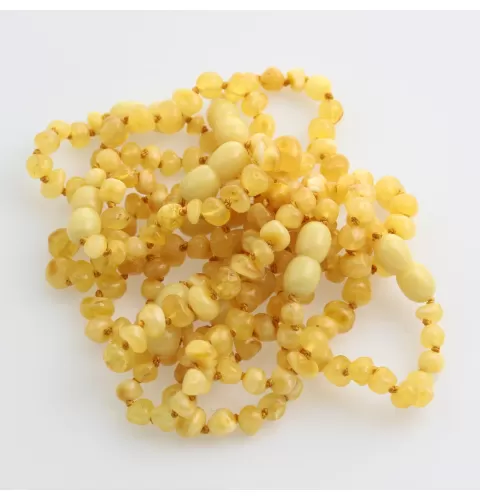 10 Big Butter BAROQUE Baltic amber teething bracelets 14cm