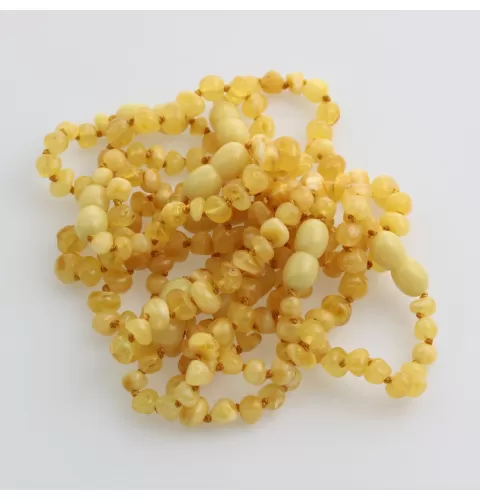 10 Big Butter BAROQUE Baltic amber teething bracelets 14cm