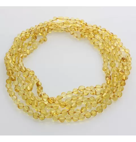 5 Big Lemon BAROQUE Baltic amber adult necklaces 50cm